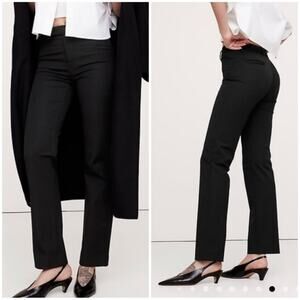 Banana Republic Straight Sloan Pant Black 2 Petite 754557